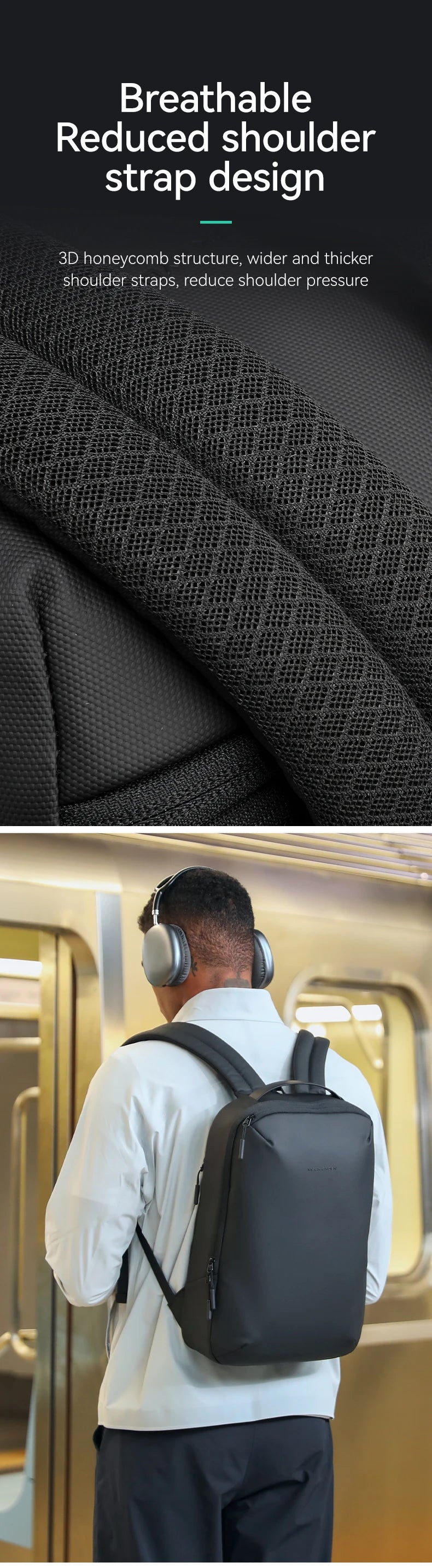 “MARK RYDEN MR2408 – Mochila Ejecutiva Impermeable de Diseño Minimalista”