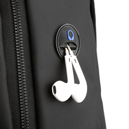 Mochila Ejecutiva Antirrobo 15” con Puerto USB – Negro, Azul Marino y Gris
